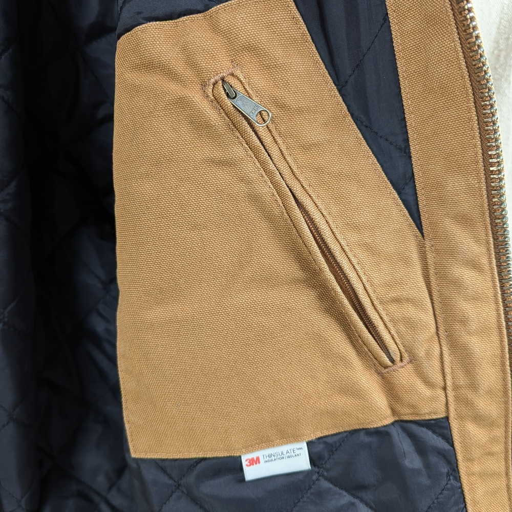 Carhartt Quilted Flannel Lined Duck Active Jacket XL Thinsulate Good Condition - Picture 7 of 16